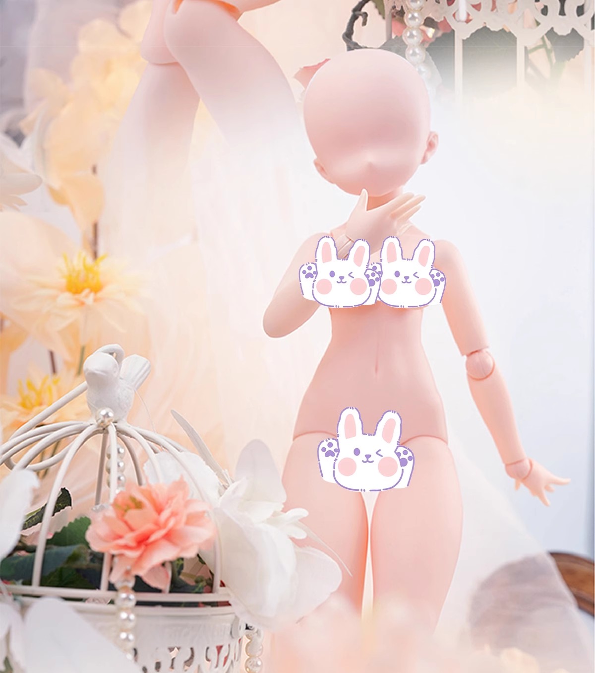 三万院长现货imomodoll bjd娃娃4分咪咪兔2.0正版素体四分mjd身体-图3