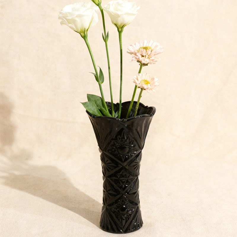 复古大红色玻璃花瓶深蓝色插花富贵竹高级感轻奢客厅装饰家居摆件,淘宝优惠券,粉丝福利购,淘宝优惠卷