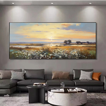 Hand painted oil painting Tian Yuan scenery Chauxia modern minimalist light extravaganza Extravagant Living Room Decoration Painting Sofa Background Wall Hanging Painting