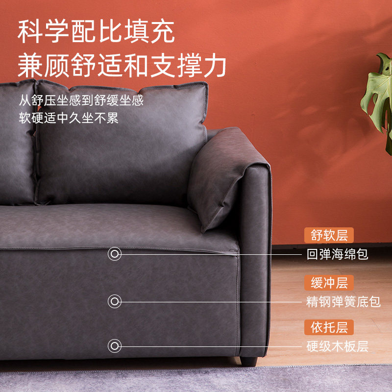 北欧布艺沙发客厅科技布简约现代小户型沙发新款家用公寓双人三人_虎窝淘