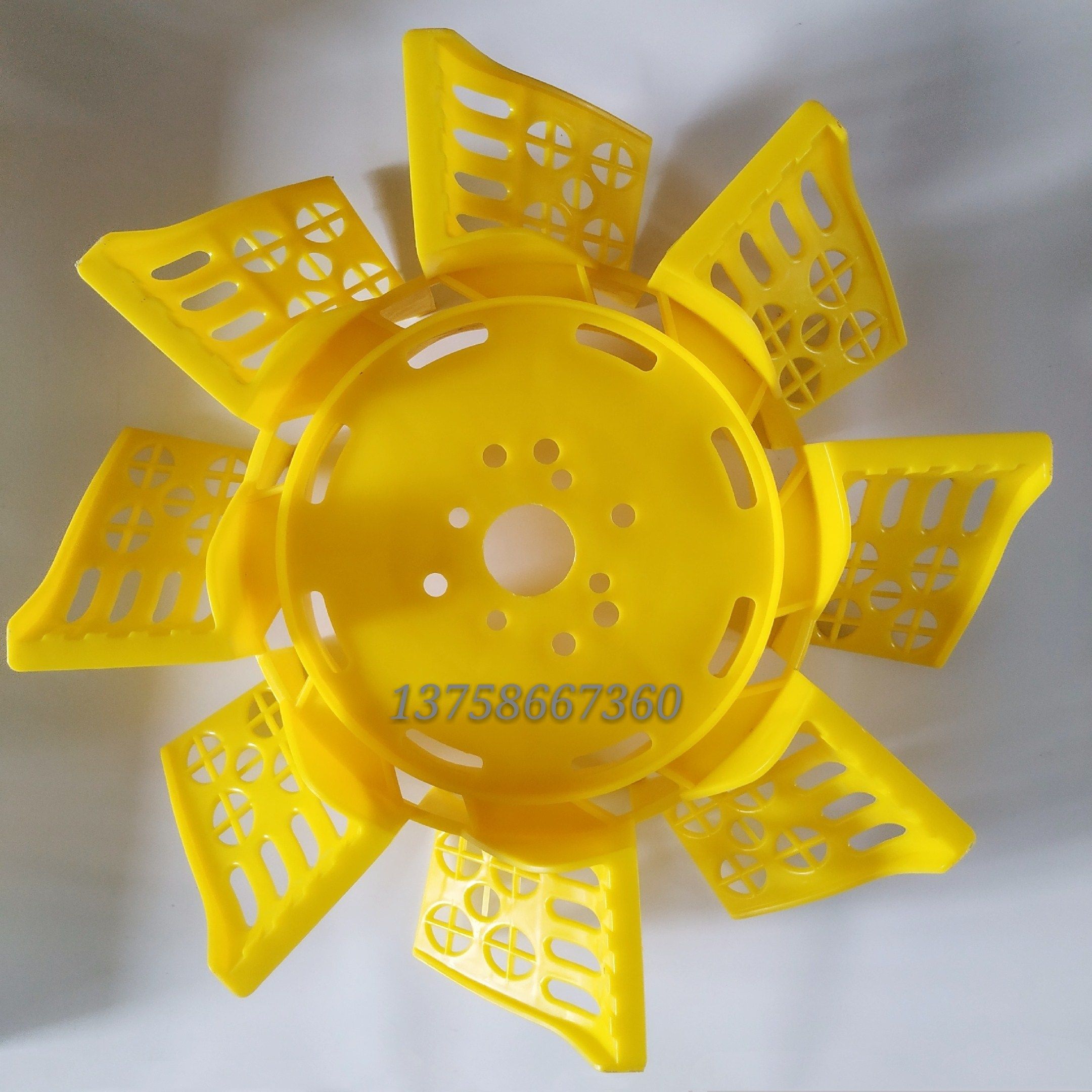 鱼塘叶轮式增氧机配件变频式增氧机塑料叶轮大水花1500w通用叶轮