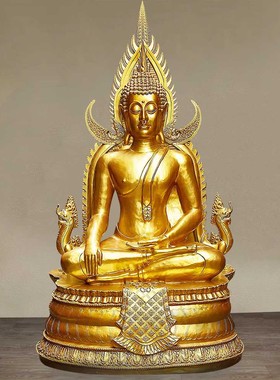 泰国佛像摆件泰式成功佛金色坐佛