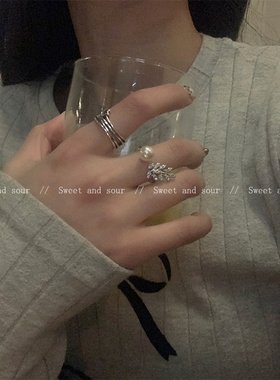 vintage珍珠戒指轻奢高级感