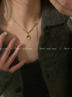 美拉德虎眼石项链轻奢小众