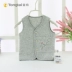 Áo gi lê mỏng cotton ấm áp cho bé vest mùa xuân và mùa thu bé vest bé sơ sinh vai cotton - Áo ghi lê