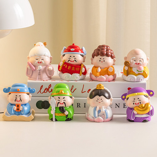 福气小神仙财神摆件办公室桌面好物工位解压神器汽车载装饰品礼物 - 图2