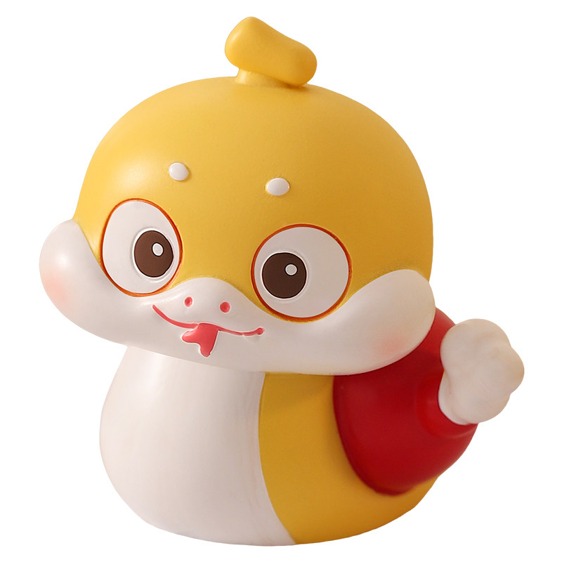 2025蛇年吉祥物生肖蛇摆件办公室桌面装饰品小公仔本命年春节礼物