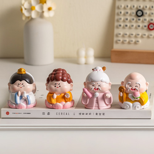 福气小神仙财神摆件办公室桌面好物工位解压神器汽车载装饰品礼物 - 图1