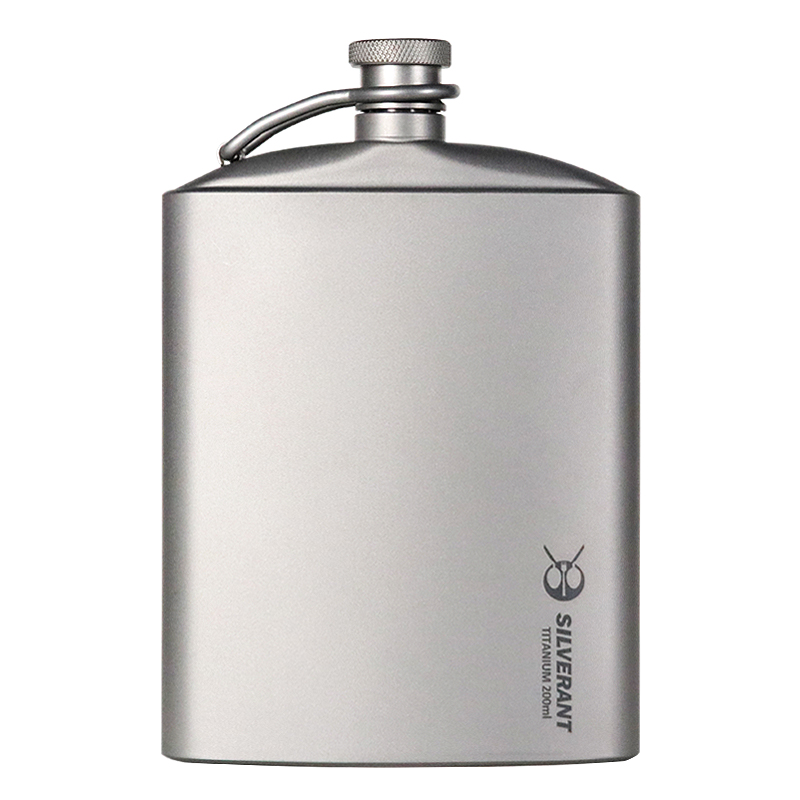 银蚁纯钛酒壶随身户外便携轻质健康耐腐蚀钛酒瓶小容量4-5两酒器 - 图3