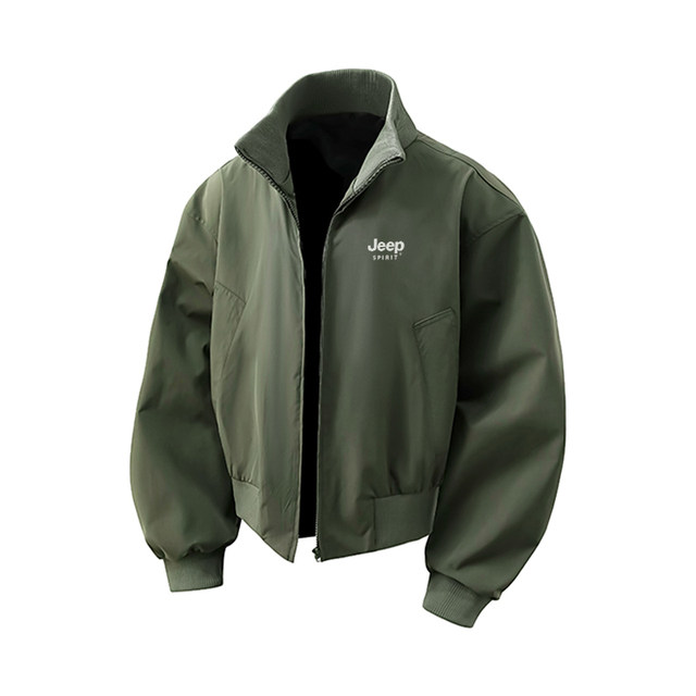 JEEP SPIRIT American fashion brand solid color baseball uniform bomber jacket