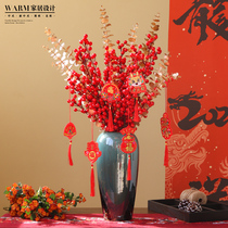 New Year Decorations Swing Pieces Winter Greens Red Fruits Red Fruits Emulated Flowers Fake Flowers Furnishing Living-room Vases For Chinese Lunar New Year Jo Relocation Atmosphere