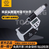 Qinghai green quantity single double pointed electronic number display micrometer 0-25mm high precision mechanical double single pointed micrometer