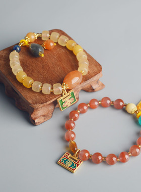 平安锁吊坠沙金项链随身挂件