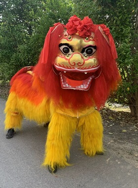 新年网红笑脸北狮双人舞狮全套