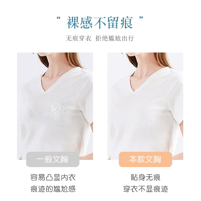 月色少女大码胖mm大胸显小文胸 月色服饰文胸