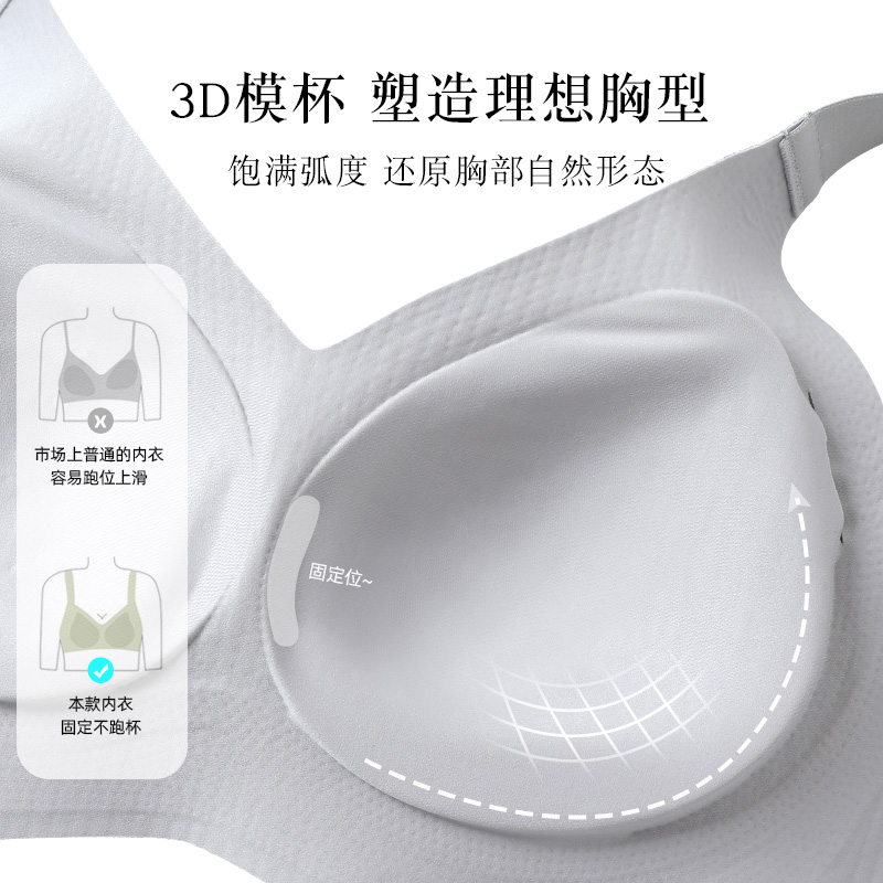 月色無痕內衣女大碼聚攏薄款上托收副乳防下垂大胸顯小全罩杯文胸_月色服飾旗艦店_女士內衣/男士內衣/家居服