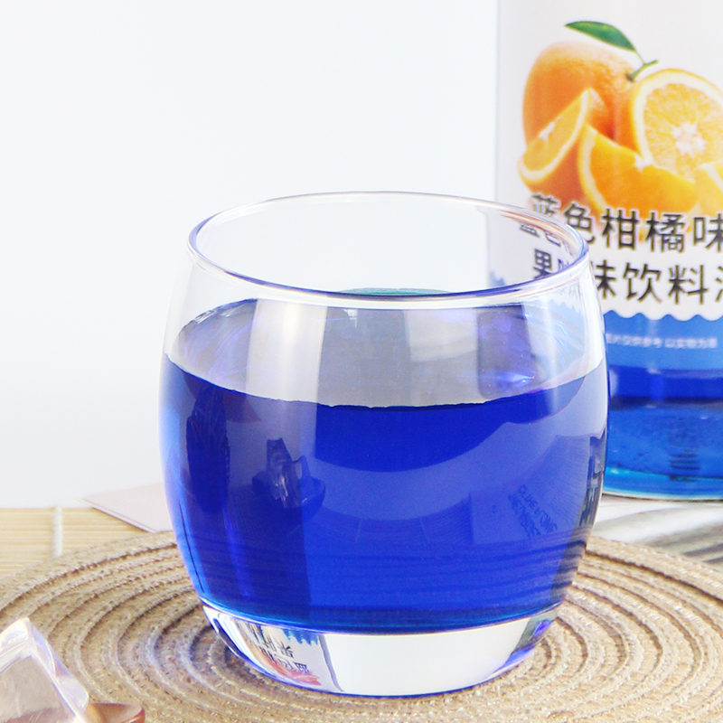 安然蓝柑糖浆1000毫升 苏打气泡浓缩果汁鸡尾酒奶茶店专用果露 - 图0