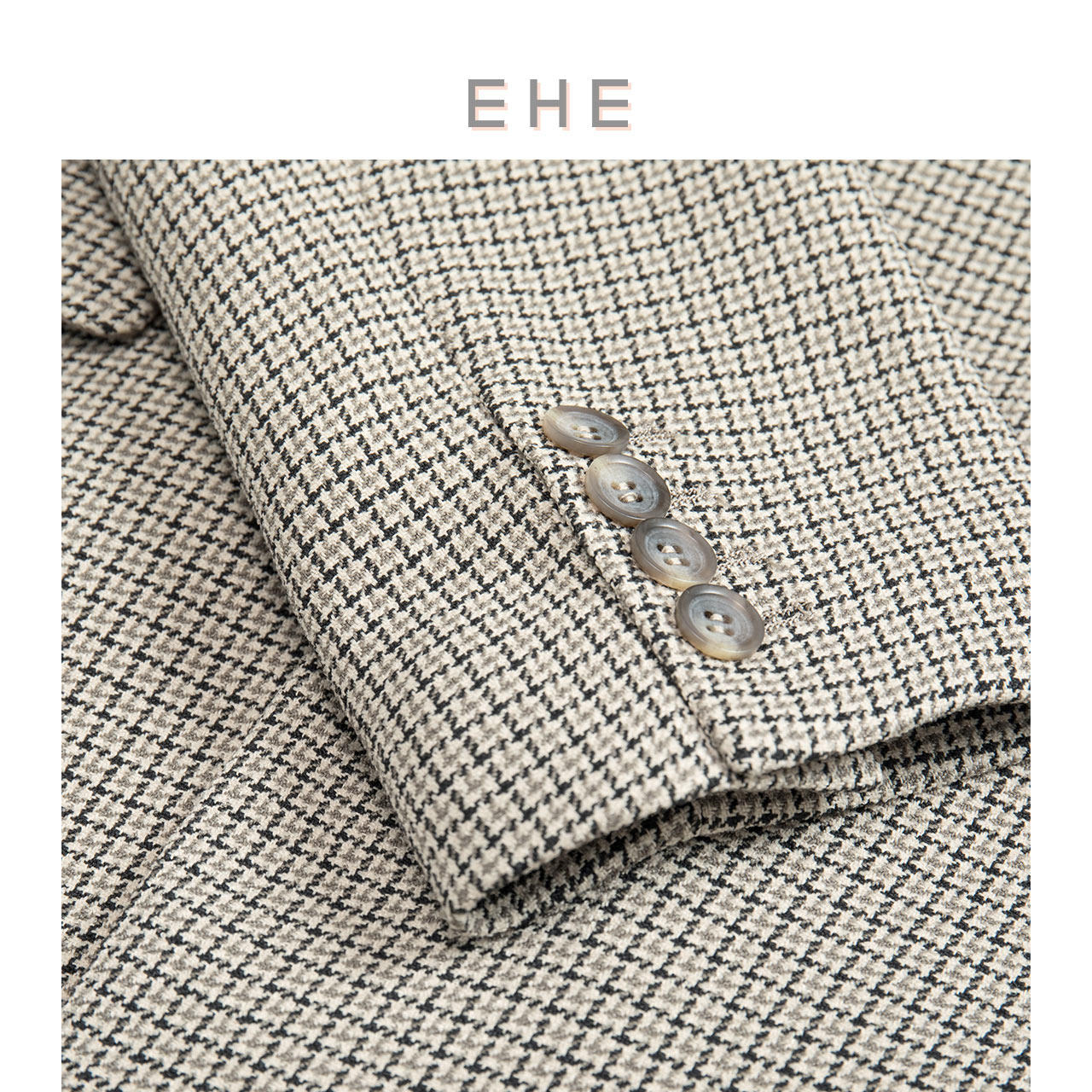 EHE男装千鸟格英伦风西装外套男时尚复古立体修身西服男春夏新款,淘宝优惠券,粉丝福利购,淘宝优惠卷