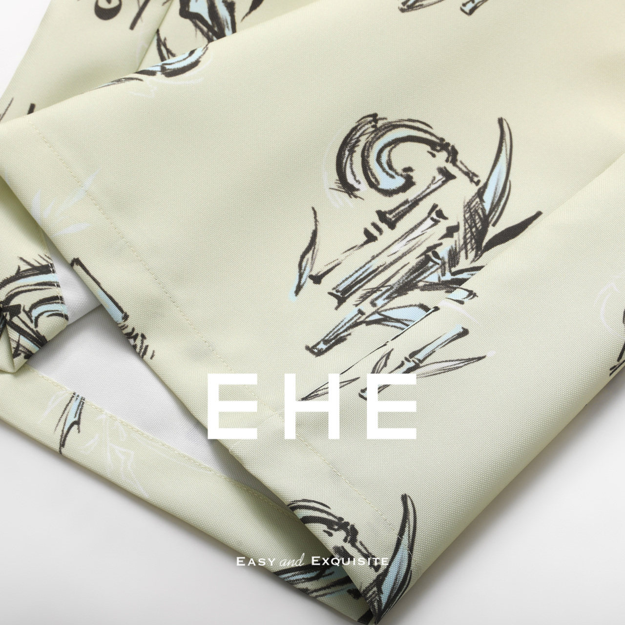 EHE男装粗珠地印花慵懒抗皱宽松松紧腰休闲短裤男2026春季新款,淘宝优惠券,粉丝福利购,淘宝优惠卷