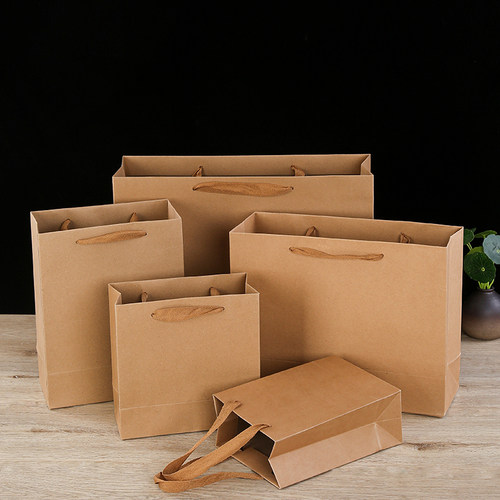 牛皮纸手提袋加厚大袋子茶叶纯手工食品袋礼品袋定制印刷logo加厚 - 图2