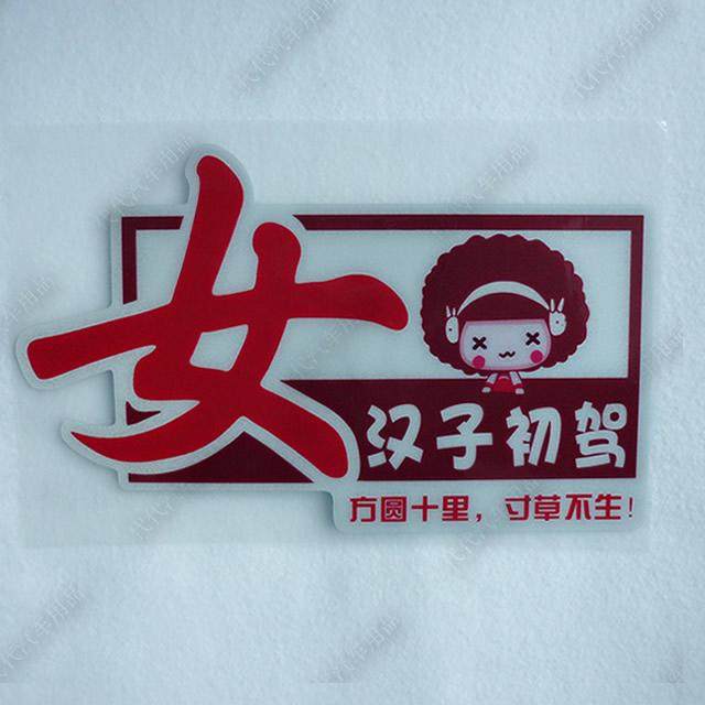 摩丝娃娃贴纸 新手上路贴 实习贴 女汉子初驾 搞笑文字贴 卡通图,淘宝优惠券,粉丝福利购,淘宝优惠卷