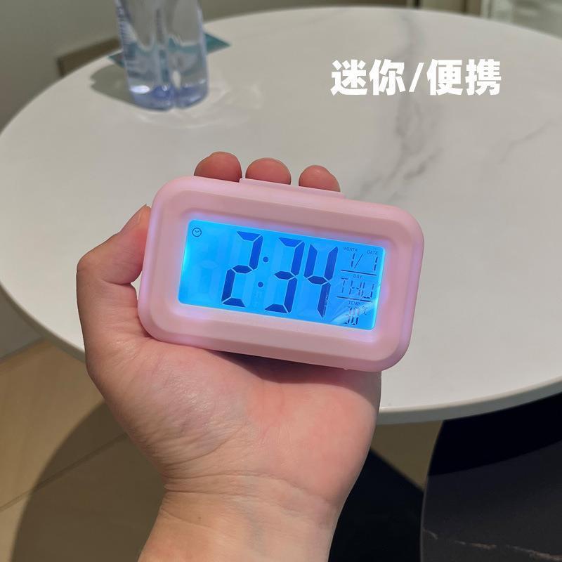 跨境迷你LCD儿童闹钟学生多功能时间管理器厨房电子计时器闹钟 - 图0