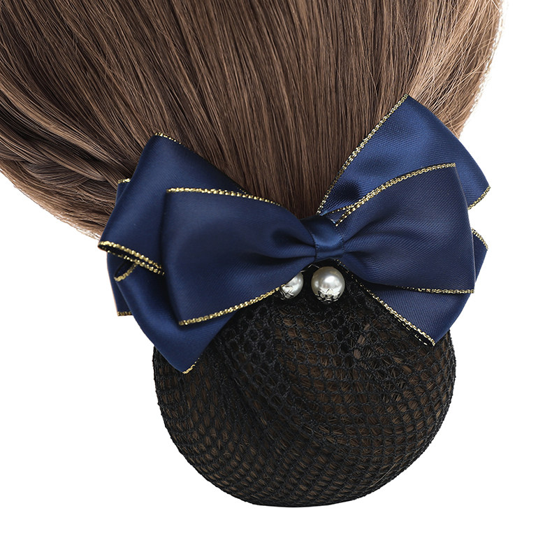 头花女职业盘发酒店空间银行工作韩版护士发网发夹蝴蝶结头饰网兜,淘宝优惠券,粉丝福利购,淘宝优惠卷