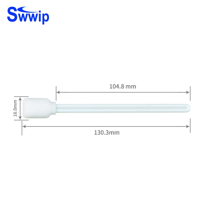 Swwip工业无尘海绵棉签SW-FS707W-HD白杆高密棉棒50支清洁擦拭棒-图2