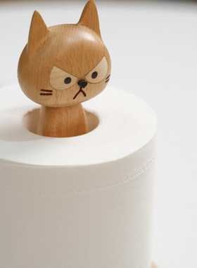 小猫卷纸架创意卡通收纳架