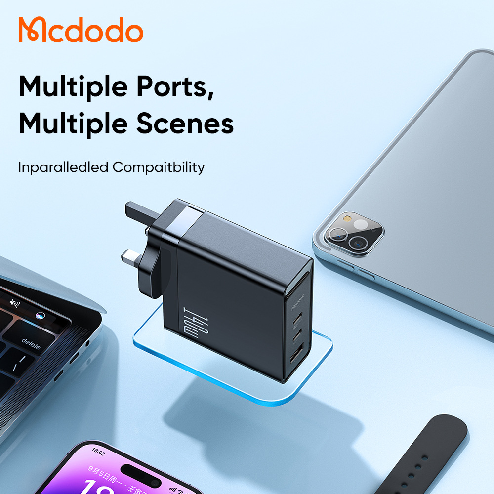Mcdodo 140w GaN Fast Charger EU/UK Plug Type C PD QC 4Ports For iPhone Huawei Xiaomi Air Macbook Pro - 图2