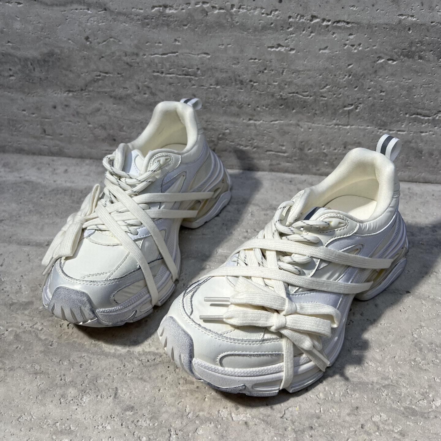 欧洲站2026春款欧货真皮女鞋系带增高运动松糕鞋街头风运动老爹鞋,淘宝优惠券,粉丝福利购,淘宝优惠卷