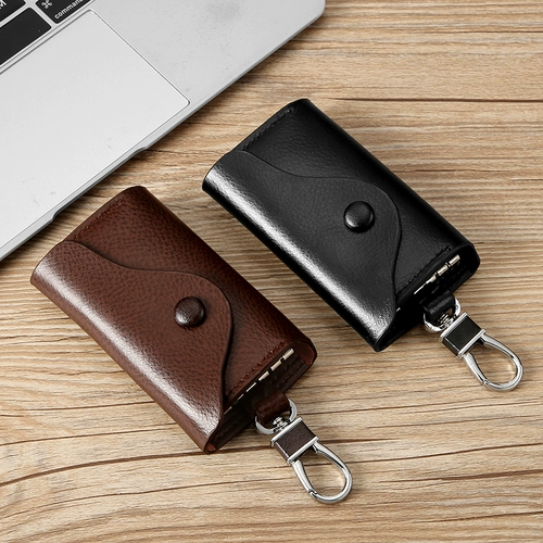 Ключница для ключей, универсальные ключи от машины подходит для мужчин и женщин, цвет, из натуральной кожи, в корейском стиле