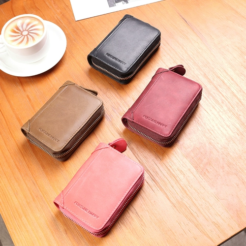 Картхолдер, бумажник, сумка через плечо, мужской чехол для водительских прав, маленький орган, вместительная и большая антимагнитная небольшая сумка, из натуральной кожи, популярно в интернете