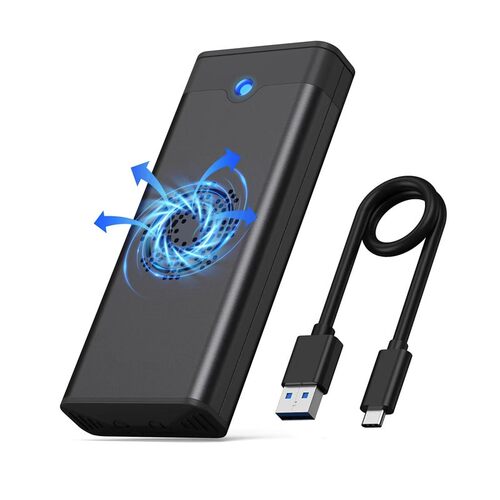 M2固态硬盘盒高速9210B芯片内置散热风扇NVME双协议Typec转USB3.1 - 图3