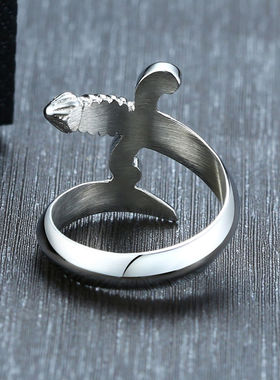 复古十字宝剑泰银戒指