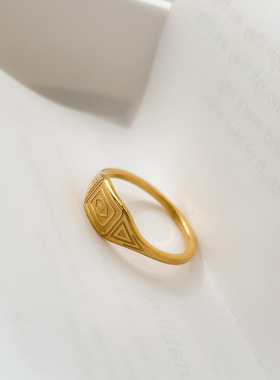 小巧钛钢戒指ins冷淡风女