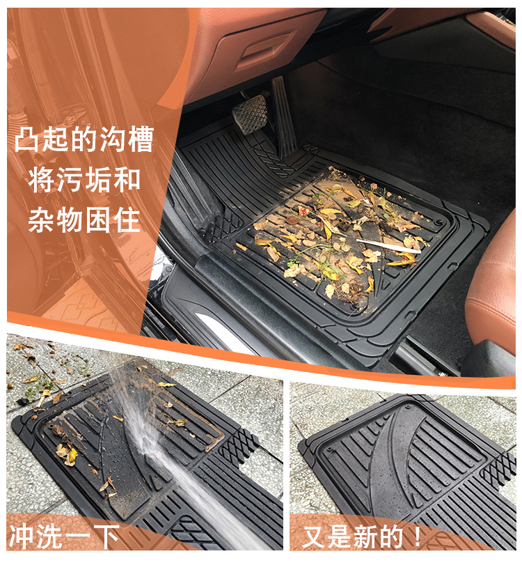 全TPE乳胶橡胶脚垫V90适用于沃尔沃S60L S90 XC60 XC40 XC90 V60 - 图2