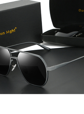 变色男士大脸复古遮阳钓鱼眼镜