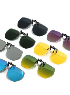 墨镜夹片超轻开车太阳镜偏光镜片男女夹片式轻便金属眼镜日夜两用