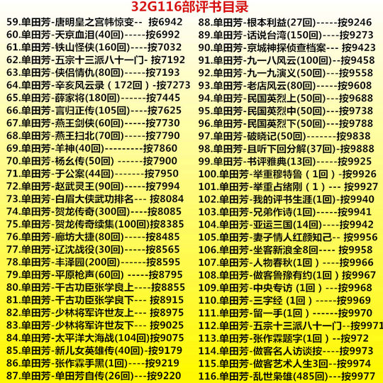 Ältere Geschichtenerzählen 32G komplette Sammlung Speicher Speicherkarte Shan Tianfang Liu Lanfang Audio MP3 Radio TF-Kartenwiedergabe