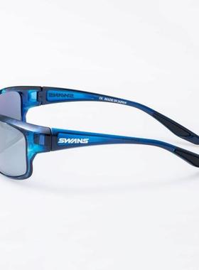代购SWANS女士太阳镜防紫外线抗反射防眩光高透光蓝色全框偏光