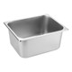 Stainless steel portion basin with lid rectangular basin commercial food basin fast food truck buffet serving basin square plate box