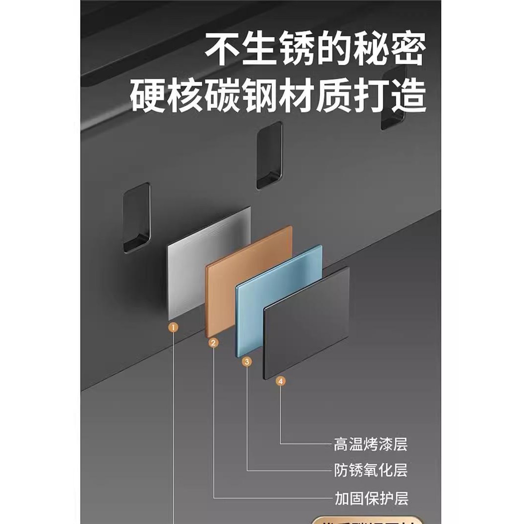 厨房刀架壁挂式免打孔多功能菜刀置物架刀具筷笼筷子筒一体收纳架 - 图2