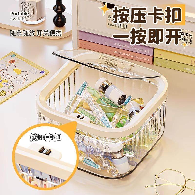 棉签化妆棉收纳盒桌面化妆品亚克力透明置物架口红杂物高级感盒子,淘宝优惠券,粉丝福利购,淘宝优惠卷