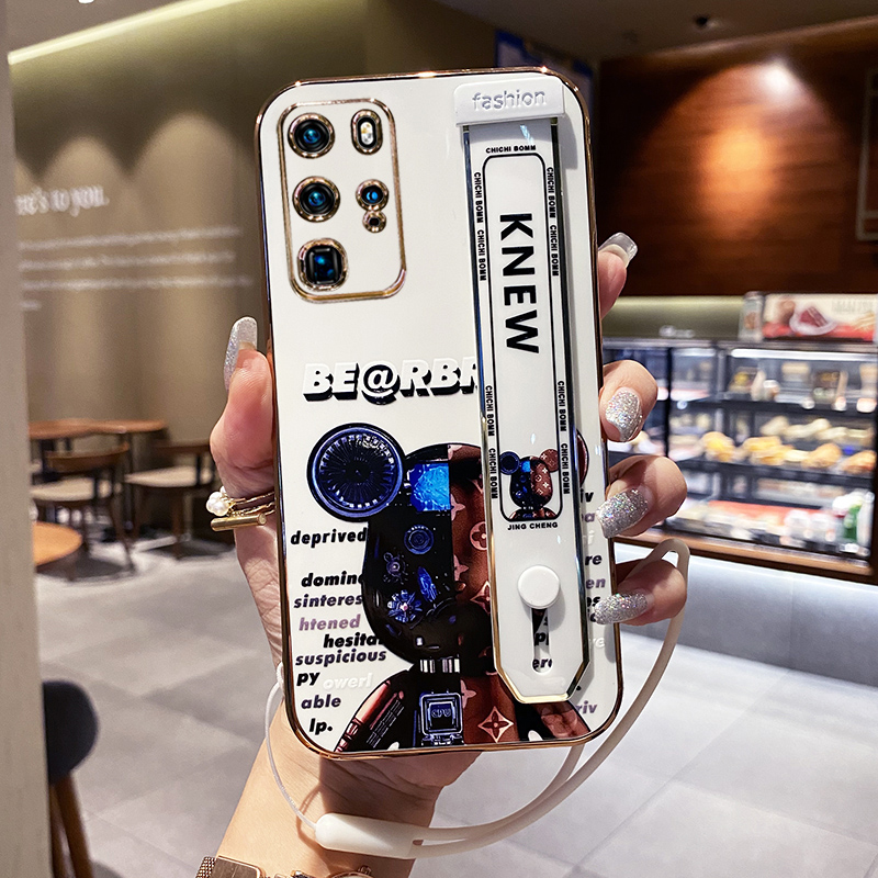 特克旗舰店华为P40手机壳P40pro腕带P40por+保护硅胶套ELS一AN00全包ANA防摔5G软壳外壳TN10男女P4O直边p十加新款创意潮0