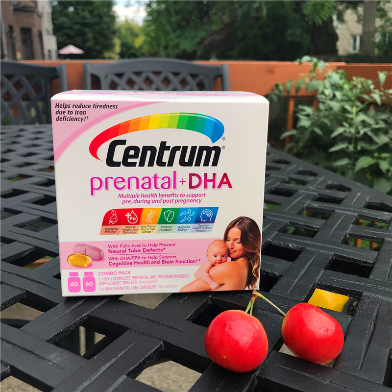加拿大發貨 善存Centrum孕婦多維葉酸DHA套裝120粒孕期哺乳期