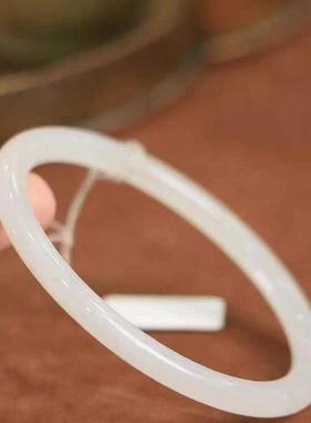 天然和田玉白玉叮当镯