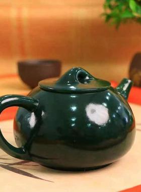 新疆和田玉茶壶摆件天然青玉