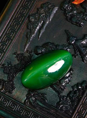 天然和田玉碧玉蛋面吊坠男女款