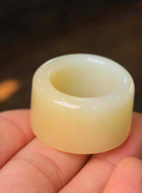 和田玉糖料男士宫廷风玉石扳指